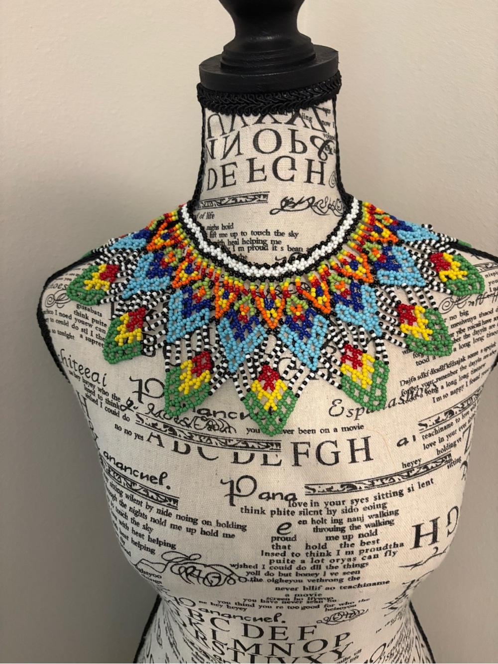 Handmade Multicolor Beaded Statement Necklace